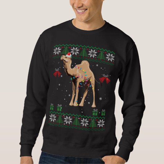 Weihnachts-Sweater Trees Lichter Ornament kam Sweatshirt (Vorderseite)