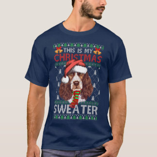 Weihnachts-Sweater Weihnachtsmann Englisch Springe T-Shirt
