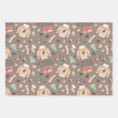 Weihnachts-Sweater Winter Wrapping Paper Set 3 Geschenkpapier Set (Vorderseite)