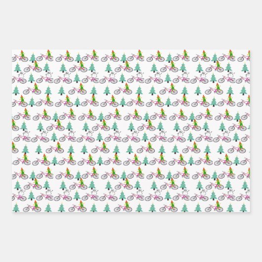 Weihnachts-Sweaters Sheets Wrapping Paper Fahrrad Geschenkpapier Set (Vorderseite 3)