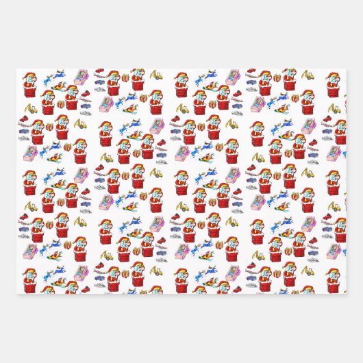 Weihnachts-Sweaters Sheets Wrapping Paper Santa Geschenkpapier Set (Vorderseite 3)