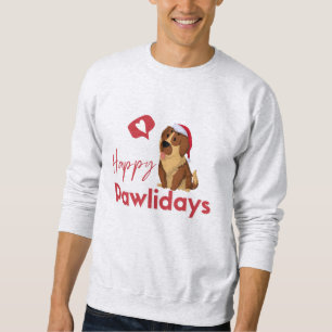 Weihnachts-Sweatshirt, Hund, glückliche Feiertage Sweatshirt