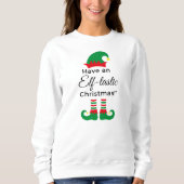 Weihnachts Sweatshirt Ladys - Elf tastic! (Vorderseite)