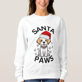 Weihnachts Sweatshirt Ladys - Santa Paws Dog