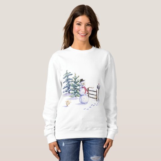 Weihnachts-Sweatshirt mit Snowman Sweatshirt (Vorne ganz)