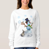 Weihnachts-Sweatshirt mit Snowman Sweatshirt (Vorderseite)
