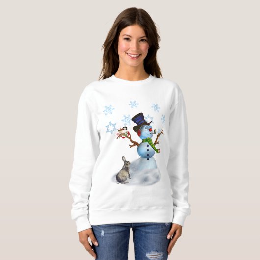 Weihnachts-Sweatshirt mit Snowman Sweatshirt (Vorne ganz)