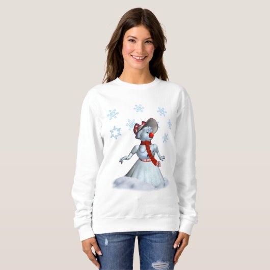 Weihnachts-Sweatshirt mit Snowman Sweatshirt (Vorne ganz)