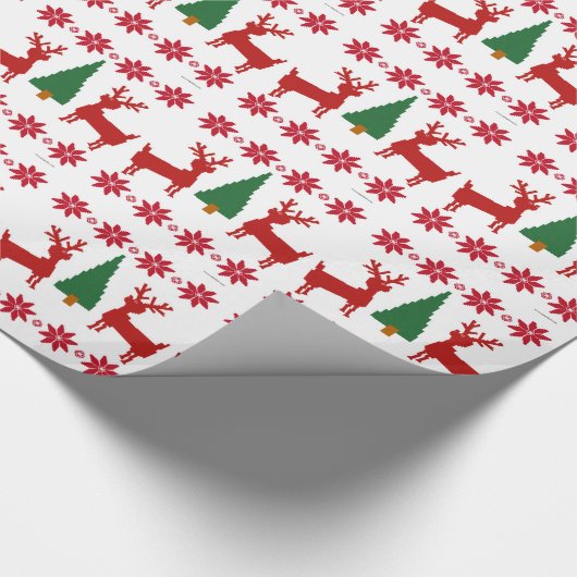 Weihnachts-Sweatstil Geschenkpapier (Ecke)