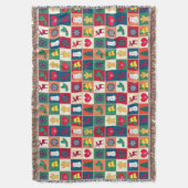 Weihnachts-Symbol-Muster Xmas Decke (Vorderseite Vertikal)