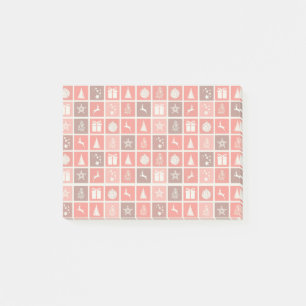 Weihnachts-Symbol rote Quadrate Urlaubskunst Klass Post-it Klebezettel