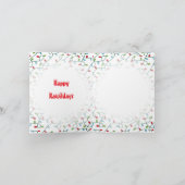 Weihnachts-T-Rex-Begrüßung Karte (Innenseite)