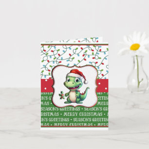 Weihnachts-T-Rex-Begrüßung Karte