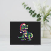 Weihnachts T-rex Dinosaur | Dinosaurier-Design Postkarte (Stehend Vorderseite)