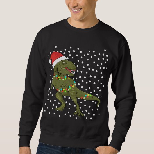 Weihnachts-T-Rex-Dinosaurier Weihnachtswitscher Sweatshirt (Vorderseite)