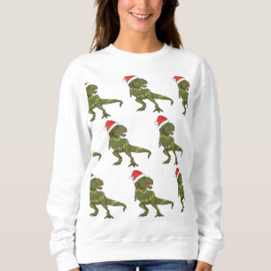 Weihnachts-T-Rex-Dinosaurier Weihnachtswitscher Sweatshirt
