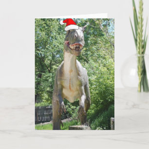 Weihnachts T-Rex Feiertagskarte