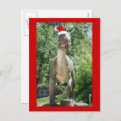 Weihnachts T-Rex Feiertagspostkarte (Vorne/Hinten)