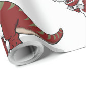 Weihnachts T-Rex Geschenkpapier (Rolleneckpunkt)