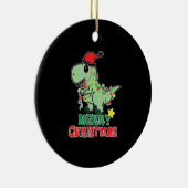 Weihnachts-T-rex-Top Keramik Ornament (Rechts)