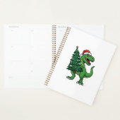 Weihnachts-T-Rex trägt Weihnachtsbaum Planer (Anzeige)