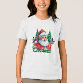 Weihnachts-T - Shirt-Design und weißer Hintergrund Tri-Blend Shirt (Vorderseite)