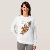Weihnachts-T - Shirt Gingerbread Frohe Weihnachten (Vorne ganz)