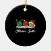 Weihnachts-T-Shirt Keramik Ornament (Vorne)