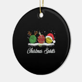 Weihnachts-T-Shirt Keramik Ornament (Links)