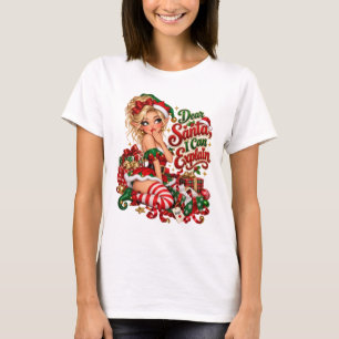 Weihnachts-T-Shirt mit festlichem Elf T-Shirt