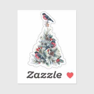 Weihnachts-T-Shirt mit Red Robin Aufkleber