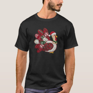 Weihnachts-T-Shirt mit Truthahn-Patchwork T-Shirt