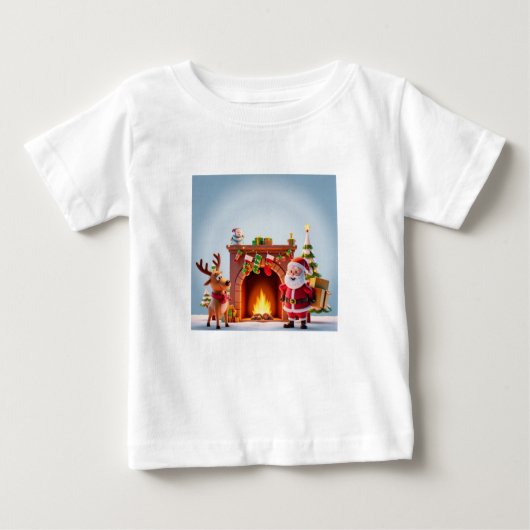 Weihnachts-T - Shirt mit Weihnachten und Reinte (Vorderseite)