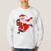 Weihnachts-T - Shirt Santa mit Geschenk (Vorderseite)