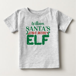 Weihnachts-T-Shirt Santa's Lieblingself. Bearbeitb Baby T-shirt