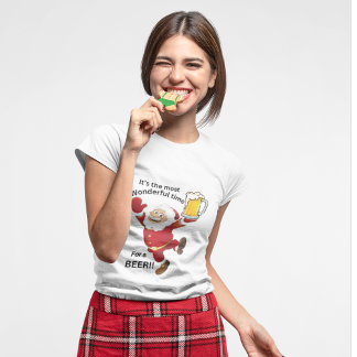 Weihnachts-T - Shirt - TIme für ein Bier