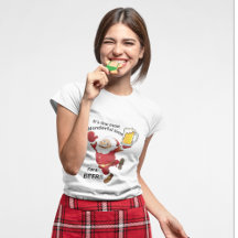 Weihnachts-T - Shirt - TIme für ein Bier