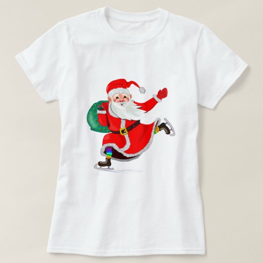 Weihnachts-T - Shirt Weihnachtsmann mit Geschenken (Design vorne)