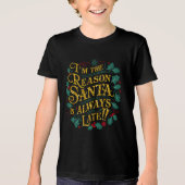 Weihnachts-T-Shirts | Grund Santa immer zu spät Tri-Blend Shirt (Vorderseite)