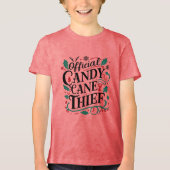 Weihnachts-T-Shirts | Offiziell Candy Cane Diief Tri-Blend Shirt (Vorderseite)