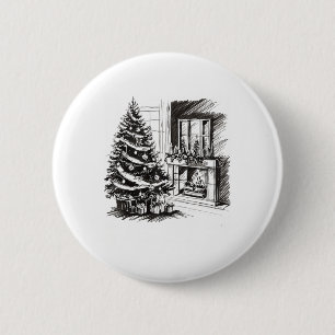 Weihnachts-T-Shirts Weihnachten Weihnachten-Skizze Button
