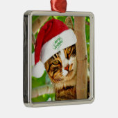 Weihnachts Tabby Katze in einem Baum Ornament Aus Metall (Rechts)