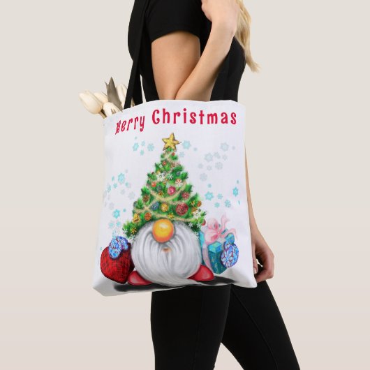 Weihnachts-Tag-Gnome mit Geschenk Tasche (Von Nahem)