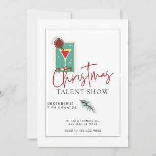 Weihnachts-Talent-Show Feiertagskarte