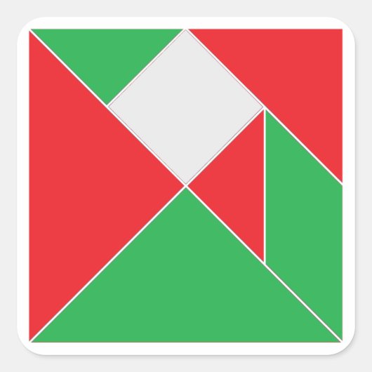 Weihnachts Tangram Puzzle Stickers (Vorderseite)