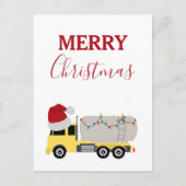 Weihnachts-Tanker LKW Feiertagspostkarte (Vorderseite)