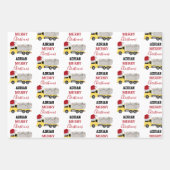Weihnachts-Tanker LKW Geschenkpapier Set (Vorderseite)
