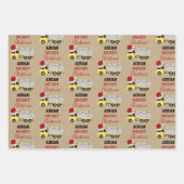 Weihnachts-Tanker LKWs Kraft Geschenkpapier Set (Vorderseite 2)