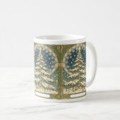 Weihnachts-Tannenbaum-Schneeflocken und -Sterne Ar Kaffeetasse (VorderseiteRechts)