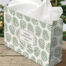 Weihnachts-Tannenzapfen mit individuellem Namen im